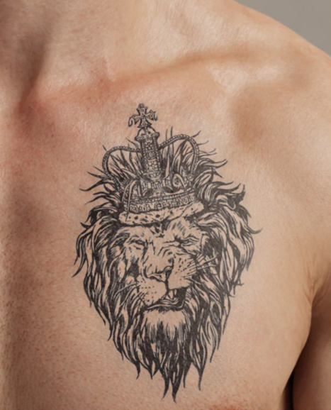 Tatouage Lion Éphémère Magique